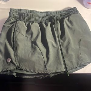 Green athletic shorts